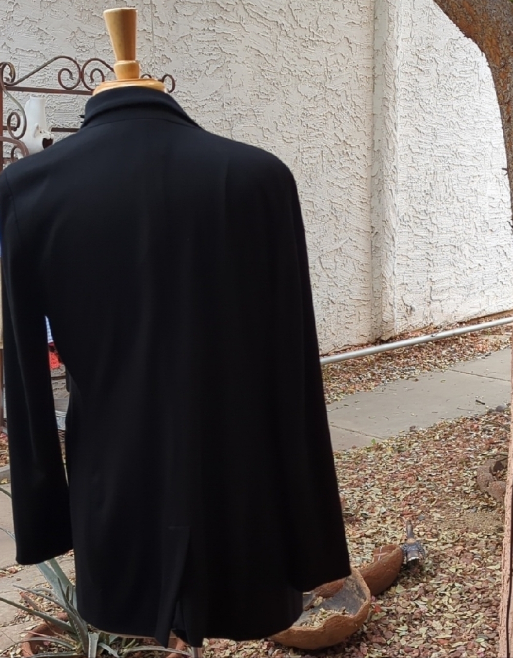 Chico's Black Open-Front Blazer with Zip Pocket Accents - Picture 7 of 7